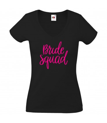 T-Shirt Ladies V-Neck Bride Squad