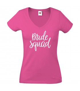 T-Shirt Femme Col-V Bride Squad