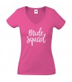 T-Shirt Vrouw V-Hals Bride Squad