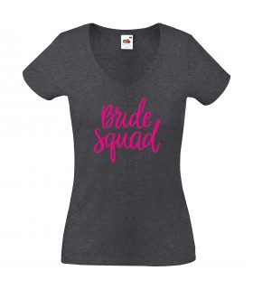 T-Shirt Ladies V-Neck Bride Squad
