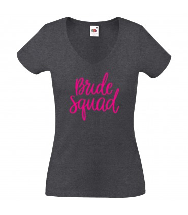 T-Shirt Ladies V-Neck Bride Squad