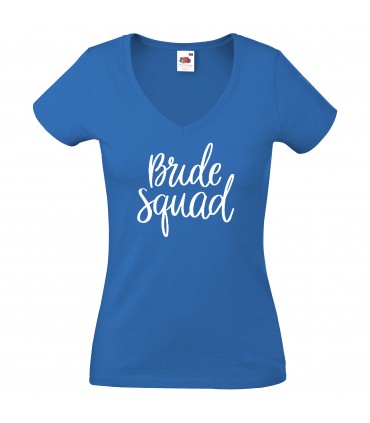 T-Shirt Vrouw V-Hals Bride Squad
