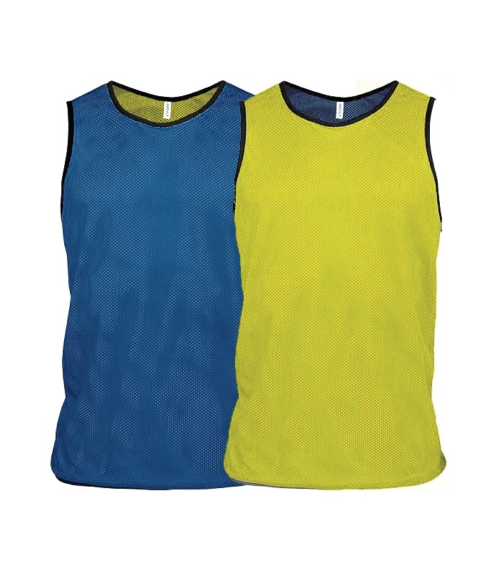MultiSports Reversible Bibs Adult Fluo Yellow Royal