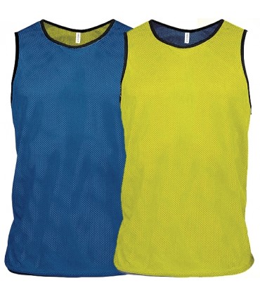 Multi-Sports Reversible Bibs Adult - Fluo Yellow - Royal