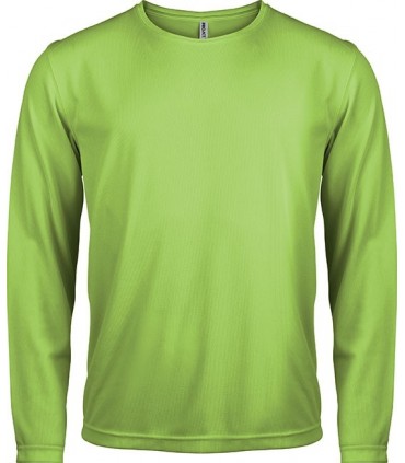 Herensportshirt Lange Mouwen - Limoen Groen