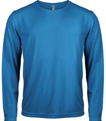 Herensportshirt Lange Mouwen - Aqua Blauw
