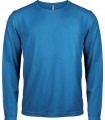 Men's long-sleeved sports T-shirt - Aqua Blue
