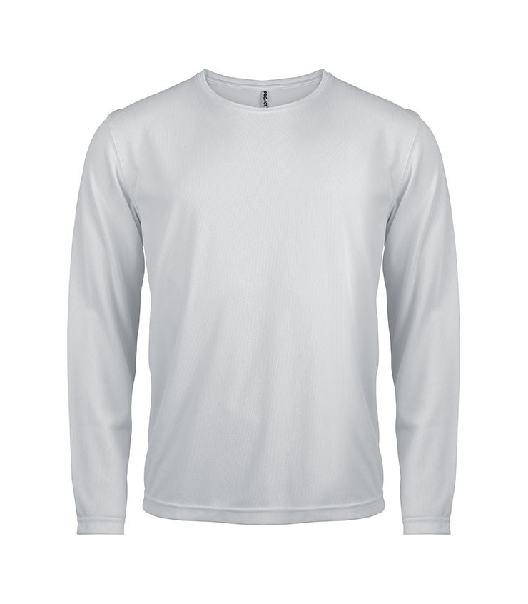Men's longsleeved sports Tshirt White