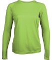 Women's long-sleeved sports T-shirt - Lime