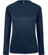 Women's long-sleeved sports T-shirt - Navy Blue