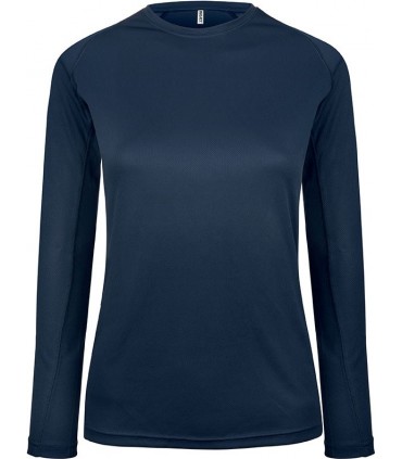 Vrouwensportshirt Lange Mouwen - Navy Blauw