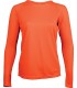 Women's long-sleeved sports T-shirt - Fluo Orange