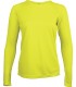 Vrouwensportshirt Lange Mouwen - Fluo Geel