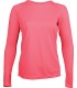 Women's long-sleeved sports T-shirt - Fluo Pink