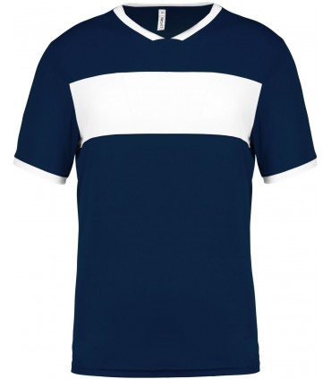 Volwassene Shirt korte mouwen - Navy Wit