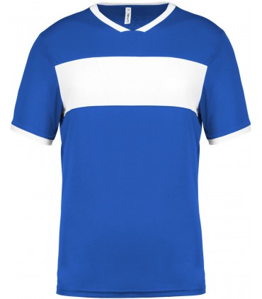 Maillot manches courtes Adulte - Bleu Royal Blanc