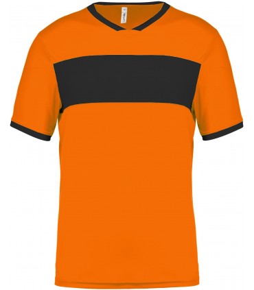 Maillot manches courtes Enfant - Orange Noir