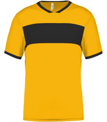 Maillot manches courtes Enfant - Jaune Noir