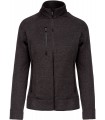 Ladies’ full zip heather jacket dark grey