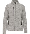 Ladies’ full zip heather jacket light grey