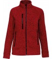 Ladies’ full zip heather jacket red