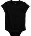 Babies' short-sleeved bodysuit black