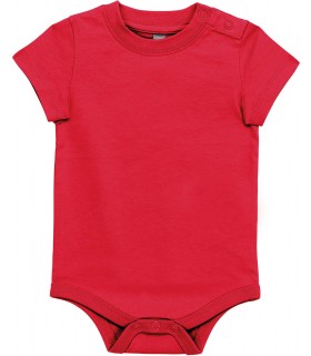 Babies' short-sleeved bodysuit red