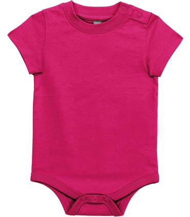 Babies' short-sleeved bodysuit Fuchsia