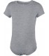 Babies' short-sleeved bodysuit grey