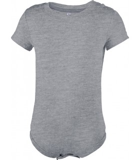 Babies' short-sleeved bodysuit grey