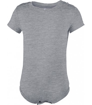Babies' short-sleeved bodysuit grey