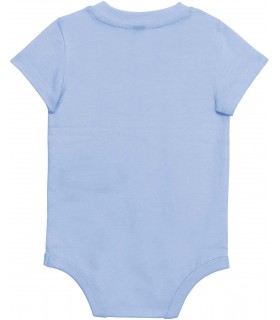 Babies' short-sleeved bodysuit sky blue