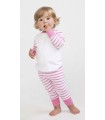 Striped pyjamas pink - white