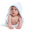 Babies' Hooded Towel white - blue 75 x 75 cm
