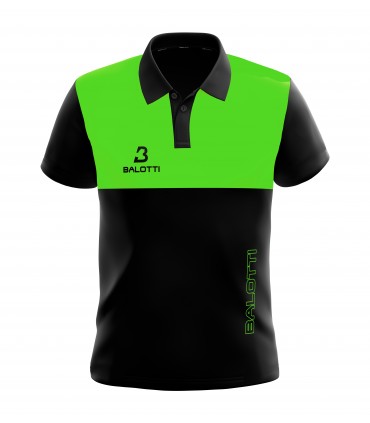 Polo Balotti Tigre Black - Neon Green