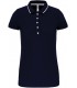 Damespolo korte mouwen navy - wit
