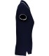 Polo maille piquée manches courtes femme navy - blanc