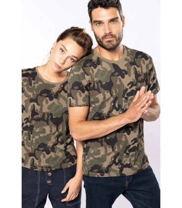 Men's short-sleeved camo t-shirt - olive