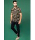 T-shirt camo korte mouwen - olijf
