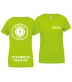 Dames t-shirt V-hals coach1max lime FT