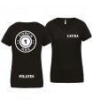 Dames t-shirt V-hals coach1max zwart Pilates