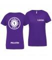 Dames t-shirt V-hals coach1max violet Pilates