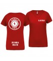 T-shirt col V femme coach1max rouge Zumba