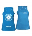 Ladies' sports vest coach1max aquablue Pilates