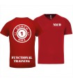Heren-sport-t-shirt V-hals coach1max rood FT