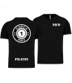Heren-sport-t-shirt V-hals coach1max zwart Pilates