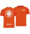 Heren-sport-t-shirt V-hals coach1max orange Pilates
