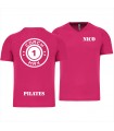 Heren-sport-t-shirt V-hals coach1max fushia Pilates