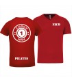 Heren-sport-t-shirt V-hals coach1max rood Pilates
