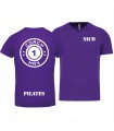 Heren-sport-t-shirt V-hals coach1max violet Pilates
